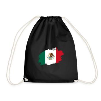 Mexiko mexikanisch Flagge Fahne Mittelamerika - Turnbeutel - Schwarz - Vorne