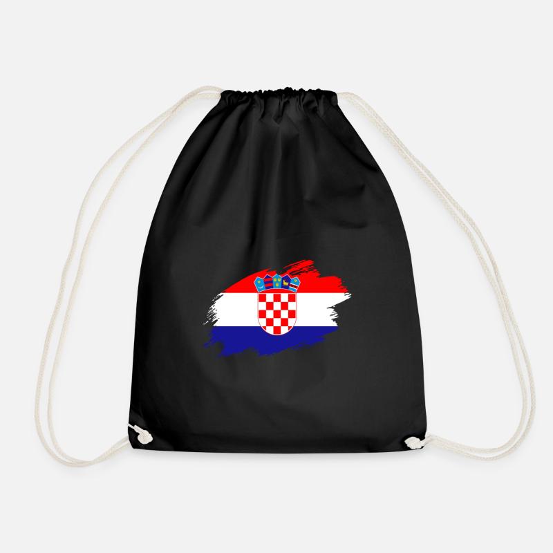Croatie drapeau croate drapeau - Sac de sport léger - noir