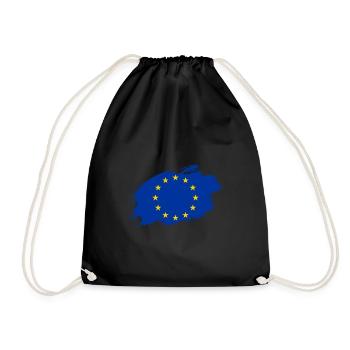 Europe flag flag - Drawstring Bag - black - Front