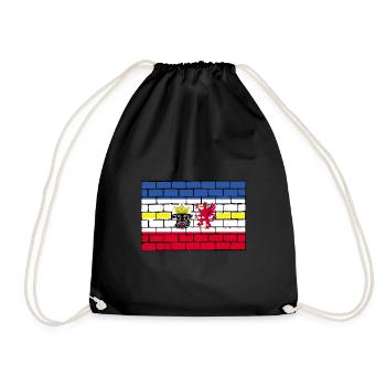 Mecklenburg-Western Pomerania flag flag - Drawstring Bag - black - Front