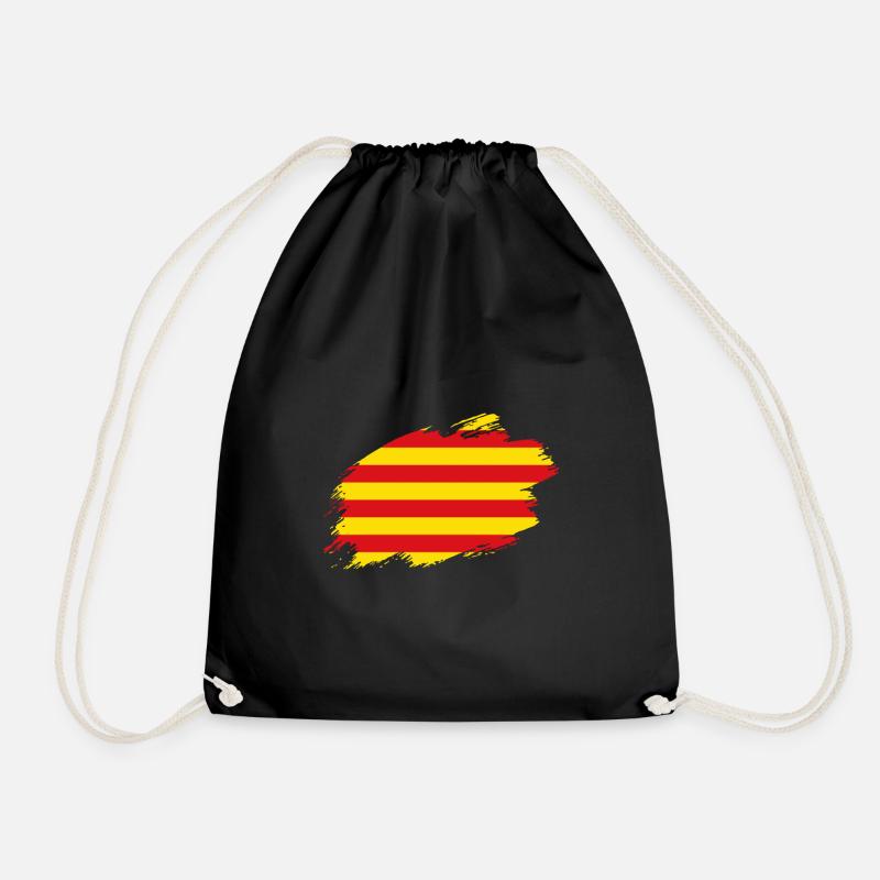 Drapeau de la Catalogne drapeau catalan - Sac de sport léger - noir