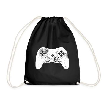 Controller Gamer Gamer Video Game Video Game VG - Drawstring Bag - black - Front