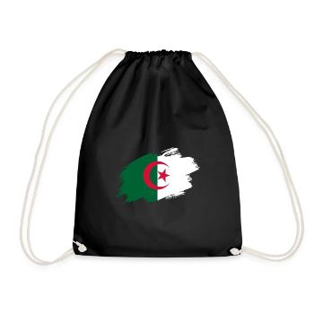 Algeria Algerian Flag Flag - Drawstring Bag - black - Front