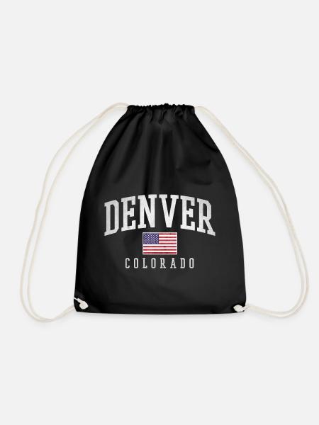 Denver Colorado Vintage Flag Arch - Turnbeutel - Schwarz