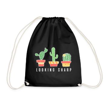 Cactus pointu - Sac de sport léger - noir - Devant