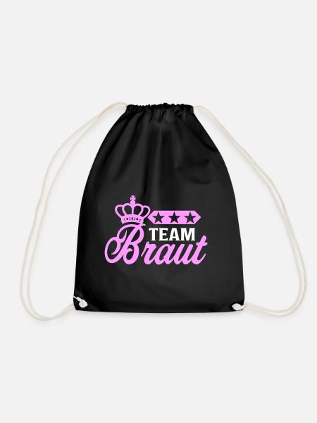 Junggesellinnenabschied - Team Braut JGA Frauen - Turnbeutel - Schwarz