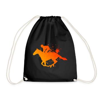 Reiten Equestrian Damen Reitsport Jagdreiten - Turnbeutel - Schwarz - Vorne