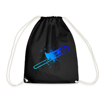 Tromboniste pour hommes Tromboniste En étain Instrument de cuivre - Sac de sport léger - noir - Devant