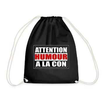 Humour a la con - Sac de sport léger - noir - Devant