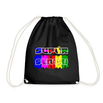 Super-Sentai - Turnbeutel - Schwarz - Vorne