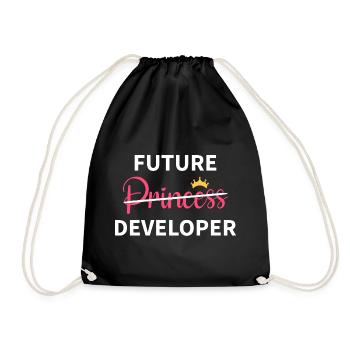 Feminist Girl - Future Developer I - Drawstring Bag - black - Front
