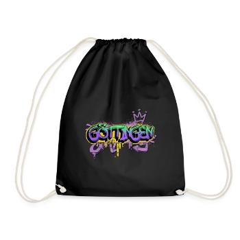 Göttingen Germany City Graffiti Spray Sprayer - Drawstring Bag - black - Front