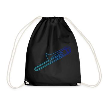 Trombone Trombone Jazz Trombonist Trombonist - Drawstring Bag - black - Front