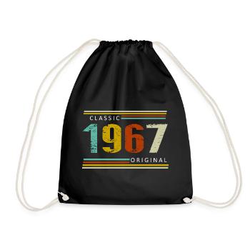 Geburtstag, Classic of 1967 Original, Retro - Turnbeutel - Schwarz - Vorne