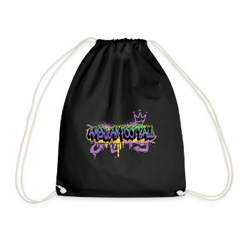 Football américain Graffiti Spray Pulvérisateur Sports - Sac de sport léger - noir - Devant