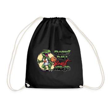 Basketball Dinosaure T-Rex Animal Player Cartoon - Sac de sport léger - noir - Devant
