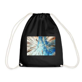 Radiale Blaue Explosion - Turnbeutel - Schwarz - Vorne