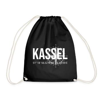Koordinaten Kassel - Turnbeutel - Schwarz - Vorne
