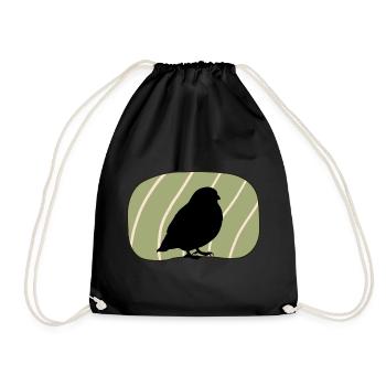 Vogel Flügel Vogel Abbildung - Turnbeutel - Schwarz - Vorne
