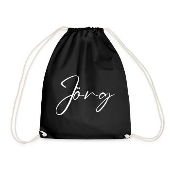 Jörg Name T-Shirt Geschenk Für Männer - Turnbeutel - Schwarz - Vorne