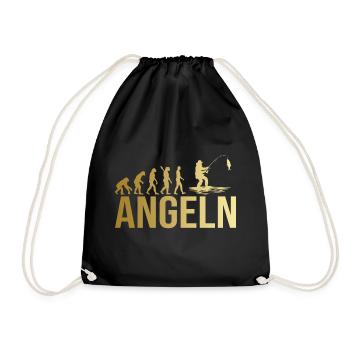 Evolution Angeln - Turnbeutel - Schwarz - Vorne