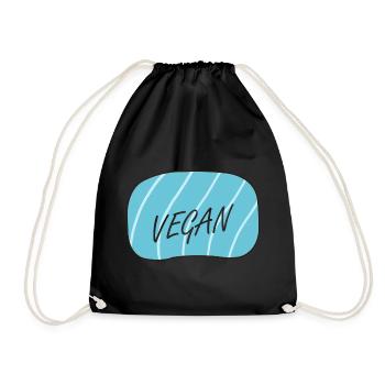 Bien-être animal végétalien - Sac de sport léger - noir - Devant