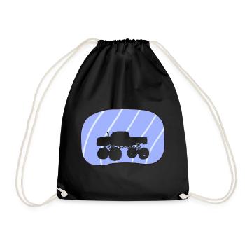 Monster Truck Off-Road Vehicles Off-Road Driver - Drawstring Bag - black - Front