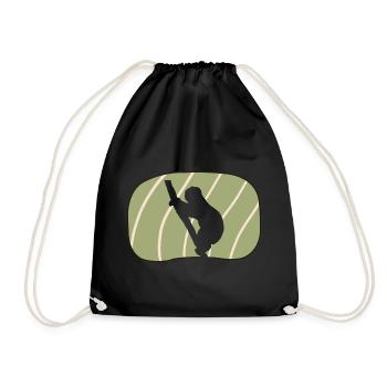 Sloth Rest Sleeping - Drawstring Bag - black - Front