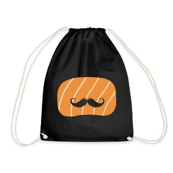 Moustache Poils du visage - Sac de sport léger - noir - Devant