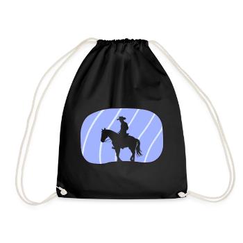 Cowboy Sattel Cowboystiefel - Turnbeutel - Schwarz - Vorne