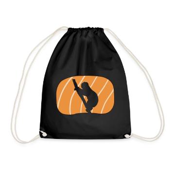 Sloth Fatigue Rest - Drawstring Bag - black - Front