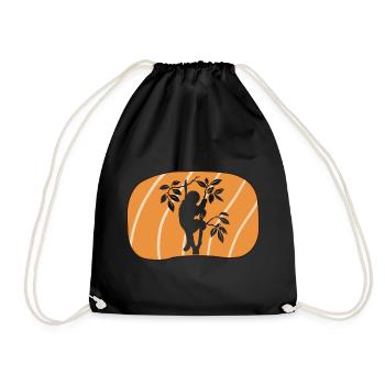 Lazy Rest - Drawstring Bag - black - Front