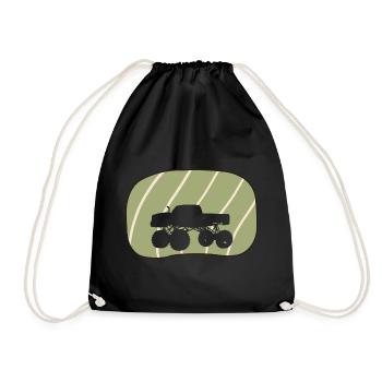 Monster Truck Off-Road Vehicles - Drawstring Bag - black - Front