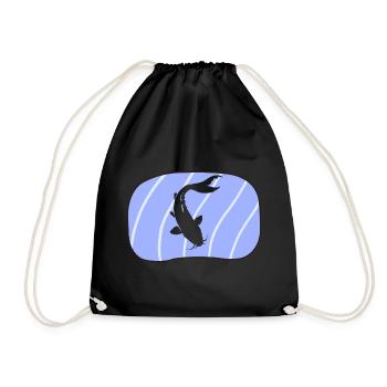 Pêche aux carpes koï - Sac de sport léger - noir - Devant