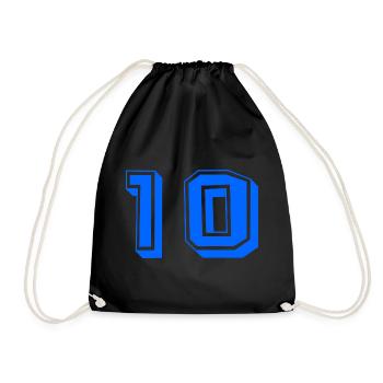 10. 10 YEARS. 10th ANNIVERSARY. 10 YEAR ANNIVERSARY. - Drawstring Bag - black - Front