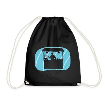 Food truck delicious - Drawstring Bag - black - Front
