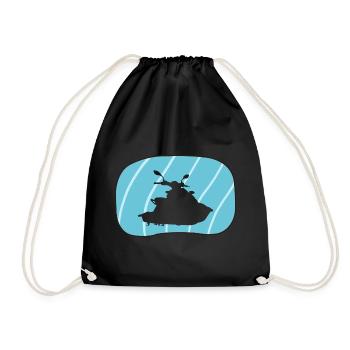 Jetski Jet Ski - Drawstring Bag - black - Front