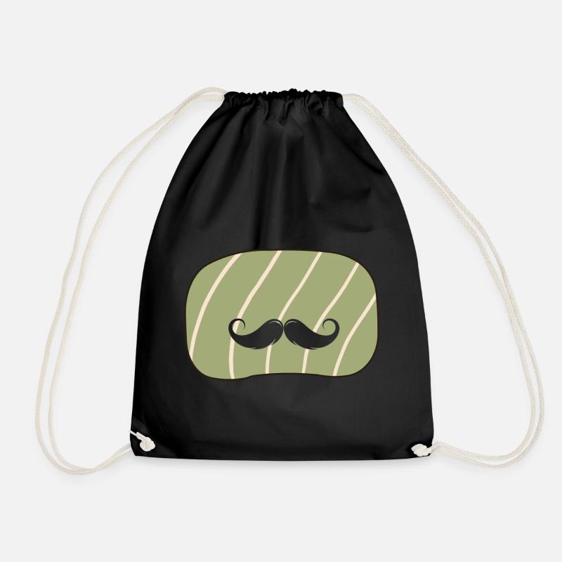 Schnurrbart Hipster - Turnbeutel - Schwarz