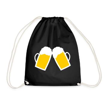 Beer Beer Glasses Father's Day Gift Dad - Drawstring Bag - black - Front