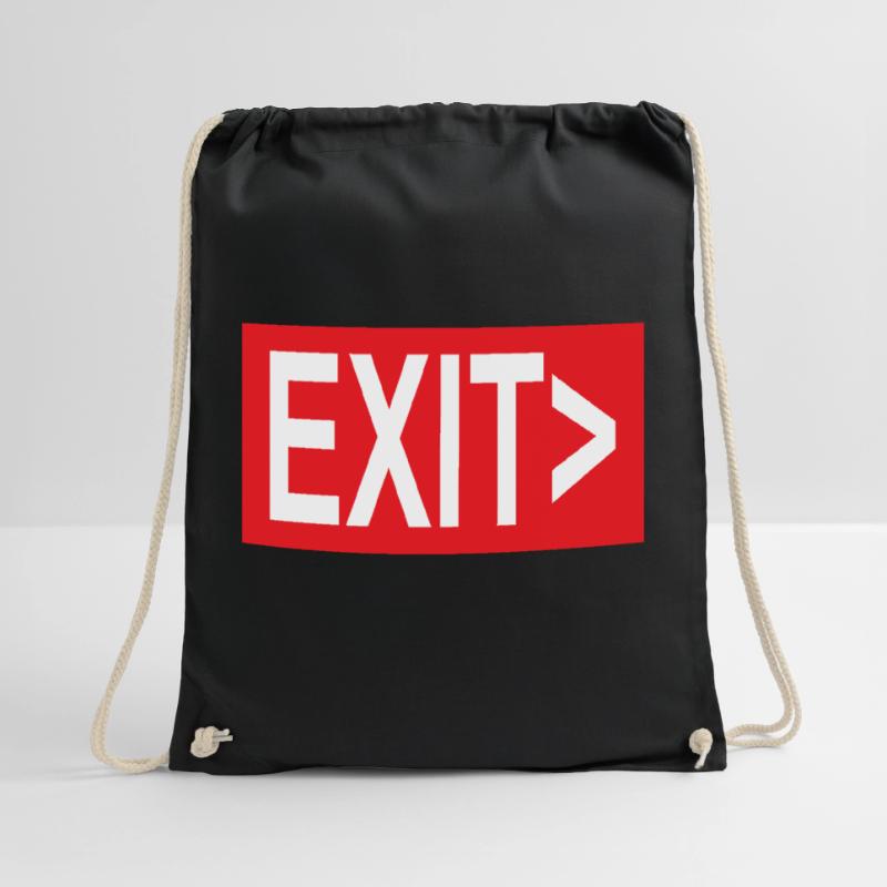 Exit / Exit / Emergency Exit Drawstring Bag