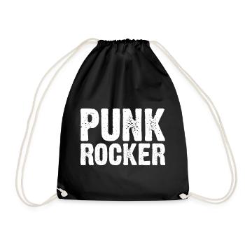 Mutiges Punkrock-Typografie-Design - Turnbeutel - Schwarz - Vorne
