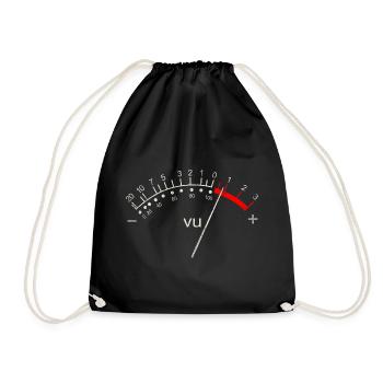 Retro VU Meter - Drawstring Bag - black - Front
