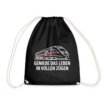 Railway Enjoy life to the fullest Railway - Drawstring Bag - black - Front