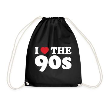 Ich liebe die 90er. - Turnbeutel - Schwarz - Vorne
