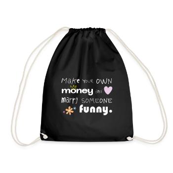 Faites votre propre argent – Épousez quelqu’un de drôle - Sac de sport léger - noir - Devant