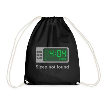 Erreur 404 - Sommeil non trouvé - Sac de sport léger - noir - Devant