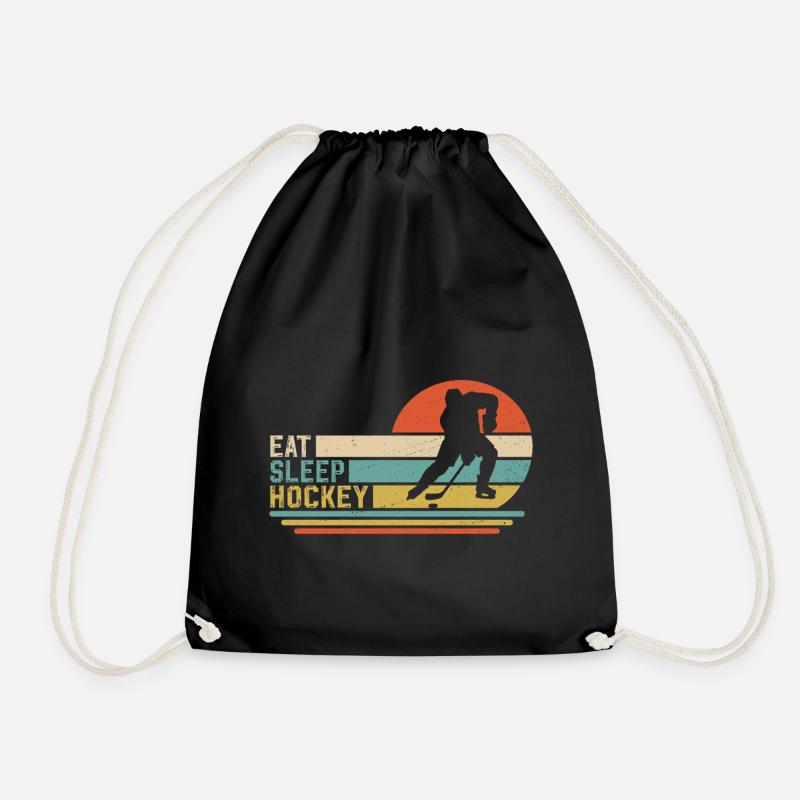 Eishockey Hockey - Drawstring Bag - black