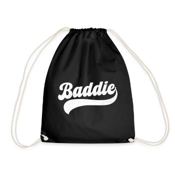 Baddie - Drawstring Bag - black - Front
