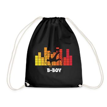 B-Boy Breakdance Streetstyle Hip Hop DJ Dance - Turnbeutel - Schwarz - Vorne