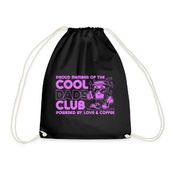 Club des papas cool - Cadeau de fête des pères papa papa - Sac de sport léger - noir - Devant